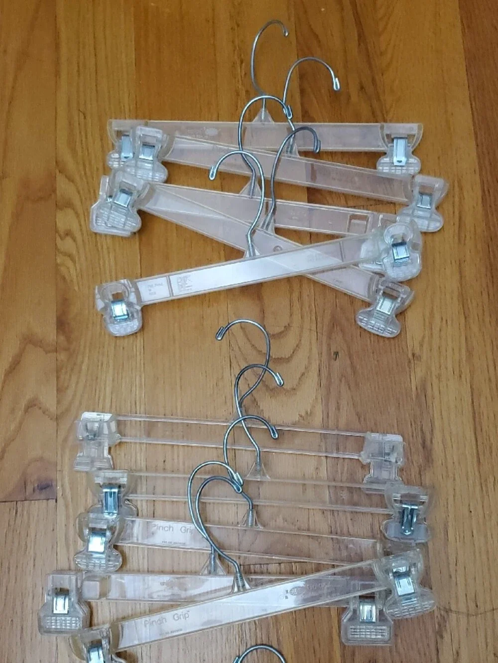 Lot 30 Clear Plastic Clip Hangers